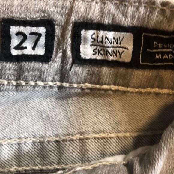 Cute Miss Me Jean Skirt Reconstructed Size 27 - Picture 8 of 14